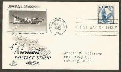 #C48 4c Eagle in Flight - Artcraft FDC on PC Stock - Image 1 of 2