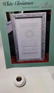 THE VICTORIA SAMPLER WHITE CHRISTMAS CROSS-STITCH CHART LINEN & THREAD, NOS - Picture 1 of 6