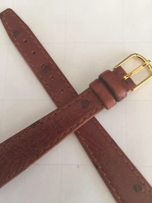 Hadley Roma Women Ostrich Grain LS813 Honey 14R 14mm Fine Quality Watch Bands - Image 1 of 4