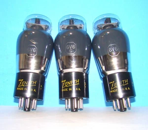 No 6V6G Zenith vintage radio audio vacuum 3 tube valve tested ST shape 6V6GT USA - Picture 1 of 3