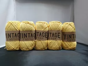 5 x V36 Vintage Cotton 100g Crochet &Knitting Yarn/wool - Picture 1 of 1