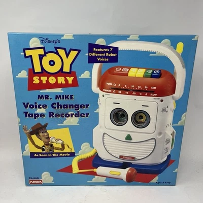 Grabadora de cinta cambiadora de voz Playskool Toy Story Mr Mike 1996 sellada de fábrica rara Foto 1 de 4