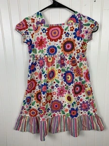 Hanna Andersson Kids' 110 Summer Floral Dress 5/6/7 Knee Length Casual Play - Picture 1 of 3