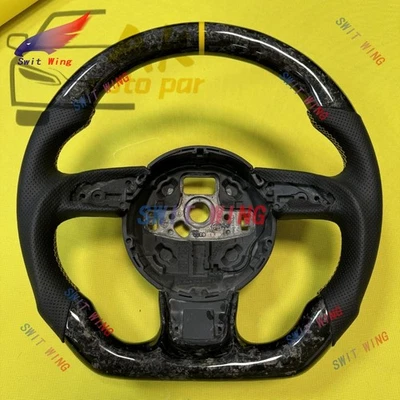 Volante de fibra de carbono forjado para Audi B8 A3 A4 S3 S4 S5 S6 S7 S8 2013-2017 Foto 1 de 4
