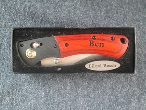 Biloxi Beach Personalized w/Name(BEN) Souvenir One-Blade ~3" Knife / NIOB - Picture 1 of 5