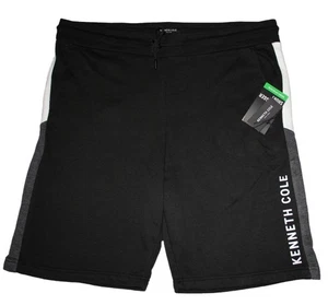 Kenneth Cole Big Tall Mens 1X Shorts Flat Front Casual Workout Gym Black $69 NEW - Picture 1 of 9
