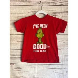 The Grinch Red T-Shirt "I've Been Good"ish" This Year" Sz 5/6 - Picture 1 of 7