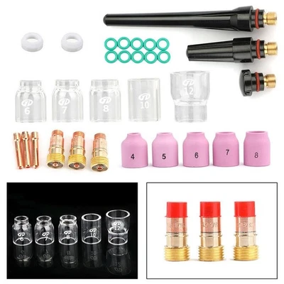 Simplify Your Work Comprehensive Set of 31Pcs Glass Cups for TIG Welders - Image 1 of 4