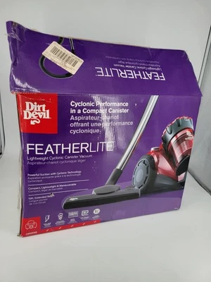 Royal Dirt Devil Feather-Lite Cyclonic Can Vacuum Red M# SD40120CA Never Used!  - Image 1 of 4