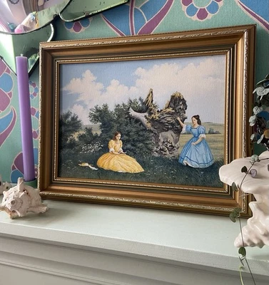 Vintage Oil Painting Regency Bridgerton Style Gallery Wall Decor Cottagecore - Image 1 of 4