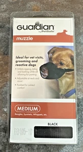 NEW Guardian by PetSafe Dog Muzzle | Medium | Black | Beagles Spaniels Whippets - Picture 1 of 2