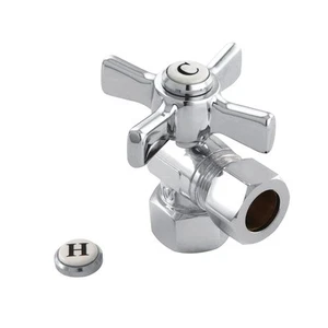 CC44401ZX Millennium 1/2-Inch FIP X 1/2-Inch OD Compression Angle Stop, Polis... - Picture 1 of 3