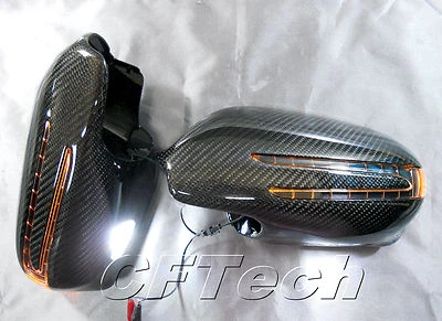 Fits Mercedes Benz R230 SL-Class 09-12 REAL CARBON FIBER Arrow LED Mirror Cover  Foto 1 de 4