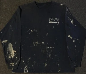 Vtg Thrashed Faded Distress Paint Splatter Shirt M L Grunge Biker Surf Skate 90s - Picture 1 of 16