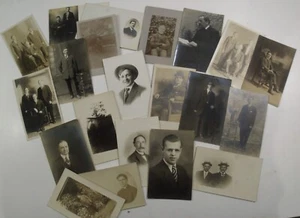 RPPC VICTORIAN MEN YOUNG AND OLD MANY OVER 100 YEARS AGO! 21 POSTCARD LOT! #446 - Picture 1 of 11