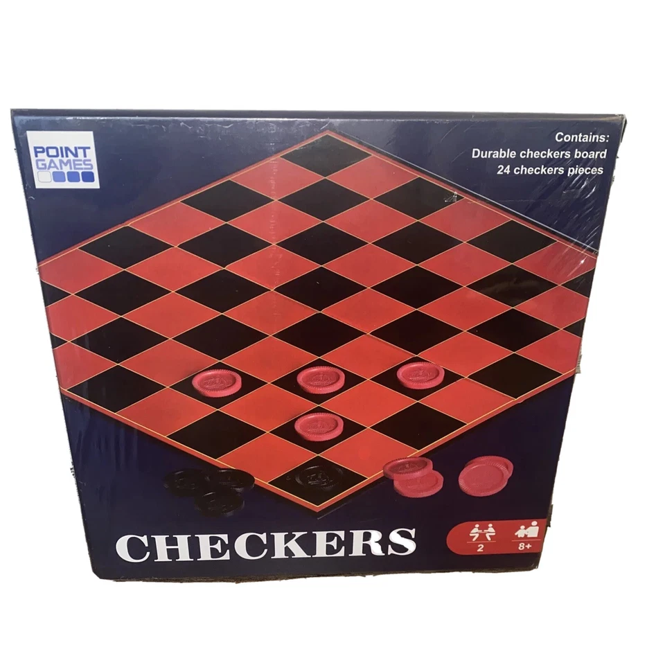 Point Games 2307 Checkers Super Durable Indoor/outdoor Fun Board Game for All