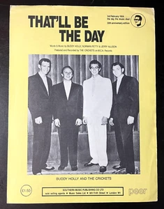 THE EVERLY BROTHERS SHEET  MUSIC' ** THAT'LL  WILL BE THE DAY- CRISP PEER 3859 - Picture 1 of 3