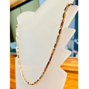 18K Yellow Gold Chain • Men's and Women's Chain • Handmade Chain Necklace - Picture 1 of 5