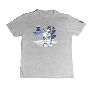 Kansas City Royals 2019 Gray Short Sleeve T Shirt Miller Light Crown Size M - Picture 1 of 5