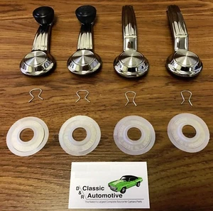 Door+Window Crank Handles Chevy Pickup Truck 67 68 69 70 71 72 set w/washers GMC - Picture 1 of 7
