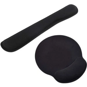 Tapis de souris + Tapis de clavier gel repose-poignet Ergonomique ordinateur - Photo 1/4