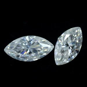 Natural DE Color VVS1 Clarity 2x3 MM Marquise Pair White Excellant Cut Diamond - Picture 1 of 5