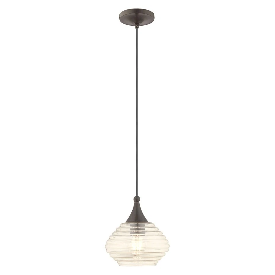 Livex Lighting 40644 Bronze Single Light 8"w Mini Pendant