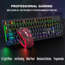 E-Sport di Gioco Tastiera Meccanica Della Tastiera E Del Mouse Retroilluminato
