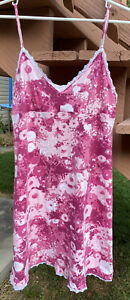 Gilligan O'malley Floral Nightgown Sz S White Pink Pajama Lace Trim Adorable!