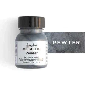 Pintura acrílica de cuero Angelus color peltre metálico - 1 fl. oz - Imagen 1 de 8