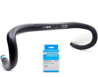 New Shimano PRO Vibe Alloy Compact Handlebar 42cm w/ EW-RS910 Di2 Junction A - Image 1 of 4
