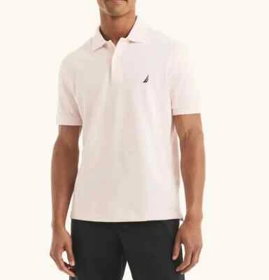Camisa polo masculina nova com etiquetas Nautica todo algodão ajuste clássico manga curta desempenho deck - Imagem 1 de 4