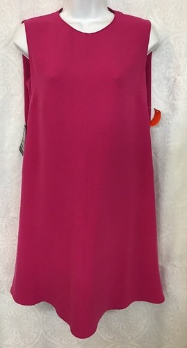 Abito Valentino lampone senza maniche in seta nuovo con etichette $2750 taglia 4