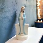 Midcentury Vintage Mary Mother of Jesus Planter Vase 12.5” Hand Painted Japan