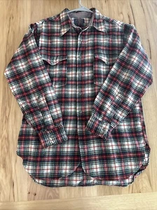 Vintage Pendleton Flannel Shirt Mens Red/green/navy/yellow Virgin Wool Sz Med? - Picture 1 of 16