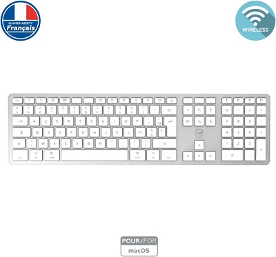 Clavier Pavé numérique Bluetooth Sans Fil Azerty Apple Imac Mac Pro Mac Mini - Photo 1/4