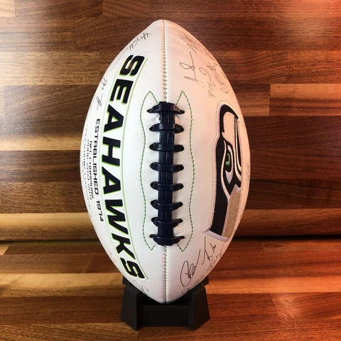SEATTLE SEAHAWKS NFL Team Roster Signature Football LIMITED EDITION - New Cover