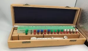 Vintage Tech Gear TG 300 Schriftzug Set Zeichensatz Holzkoffer 12,2x4x2 - Bild 1 von 8