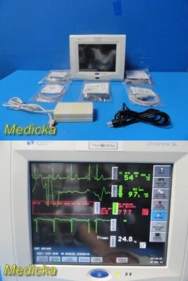 Monitor de paciente Spacelabs 91369 Ultraview SL con módulo, cables y adaptador ~ 35148 Foto 1 de 4