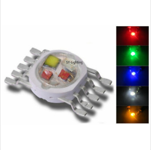 10-100PCS 15W RGBWY Red Green Blue White Yellow 5in1 10pin LED 3W each chip DIY