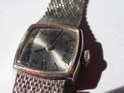 Bisel vintage para damas TISSOT blanco 10K RGP y banda llena de oro  Foto 1 de 4