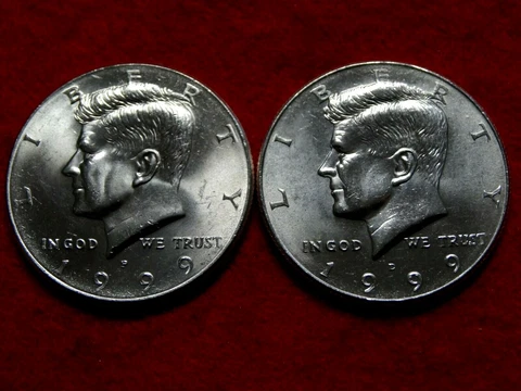 1999 P D KENNEDY UNC CLAD HALF DOLLAR  (2-COINS) ITEM #71R Cover