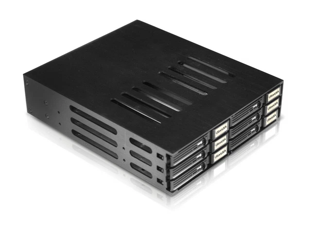 iStarUSA BPU-126-SA Aluminum 5.25" to 6x2.5" SATA 6Gbps HDD SSD Hot-swap Rack - Image 1 of 1