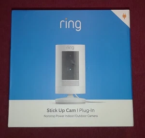 RING New & Sealed: STICK UP CAM Plug-In, Nonstop Indoor/Outdoor Camera 1080p HD - Picture 1 of 11
