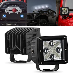 Pair 3 inch 30W LED Cubes Pod Blue DRL Flood Lamp For ATV Offroad Driving Lights - Picture 1 of 7