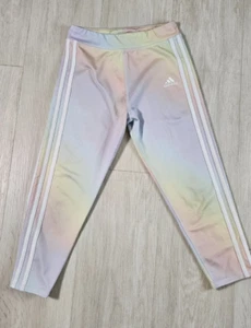 Adidas Aeroready Rainbow Tie-dye Athletic Exercise Pants Size 10/12 Med - Picture 1 of 7