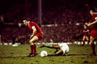 Phil Neal Of Liverpool During The European Cup Quarterfina 1977 OLD SOCCER PHOTO