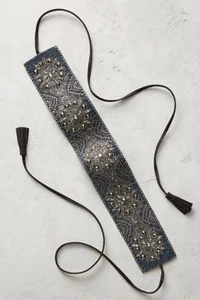 Anthropologie Soraya New Beaded Belt blue NWT - Picture 1 of 1