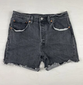Levis 501 Cut Off Jean Shorts Womens Size 30 - Picture 1 of 5