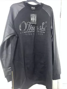Other Uk Mens Crew Top Side Zip Sweatshirt Jumper Size L Pit-pit 23 Length 33” - Picture 1 of 8